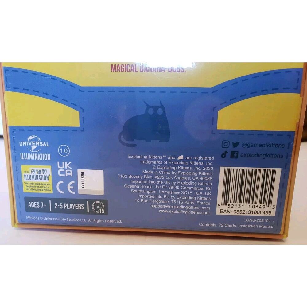 Exploding Kittens Exploding Minions Card Game Special‎ Edition - NEW SEALED - Picture 3 of 7